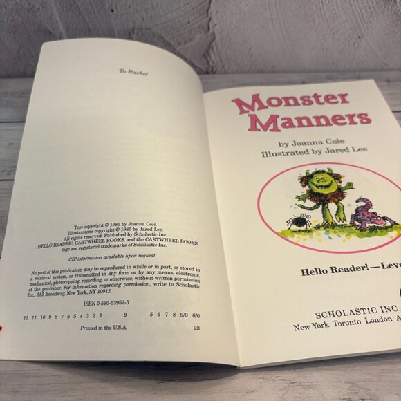 5 for $15📕Monster Manners Scholastic Hello Reader Level 3 Kids Book (SKU:239MI) - Picture 5 of 5